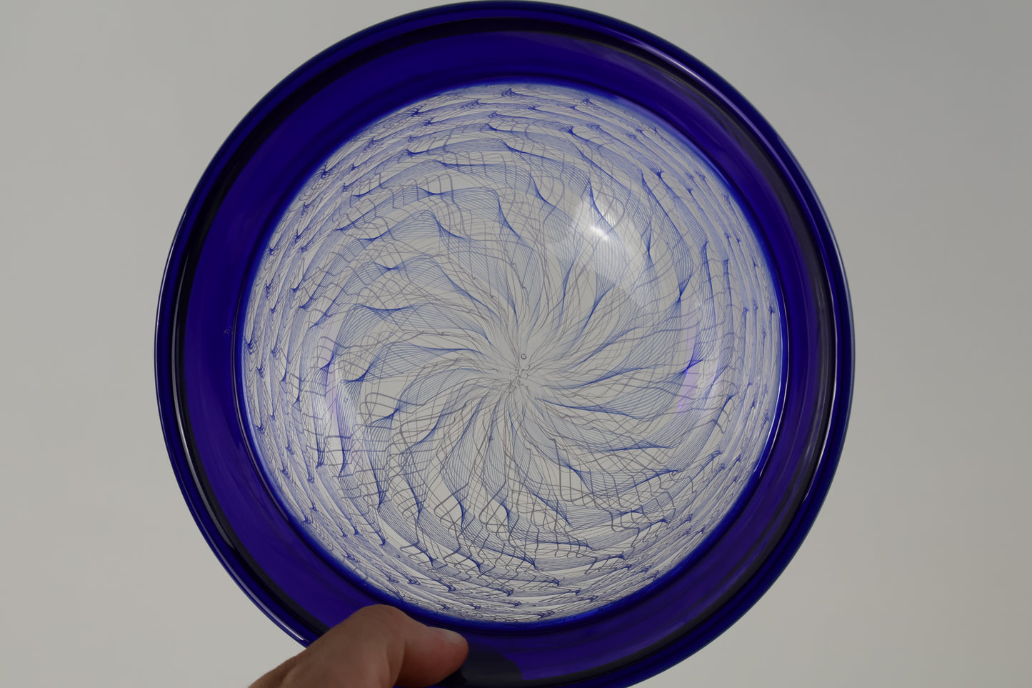 Handblown Blue and Balotini Cane Encalmo Piece