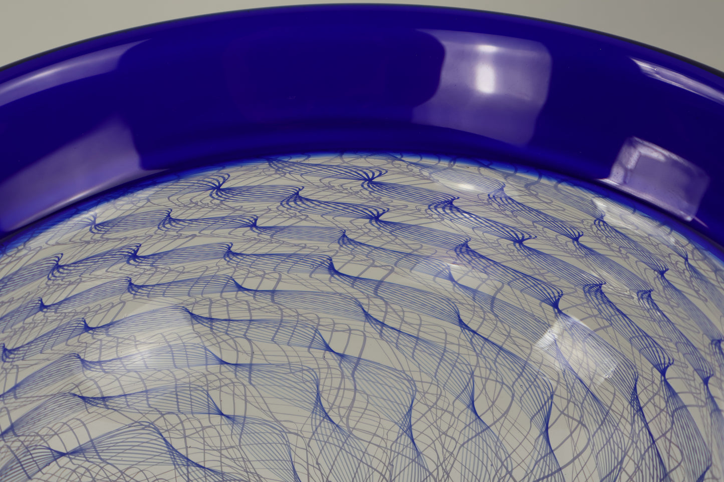 Handblown Blue and Balotini Cane Encalmo Piece