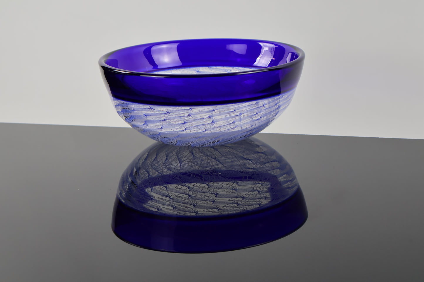 Handblown Blue and Balotini Cane Encalmo Piece