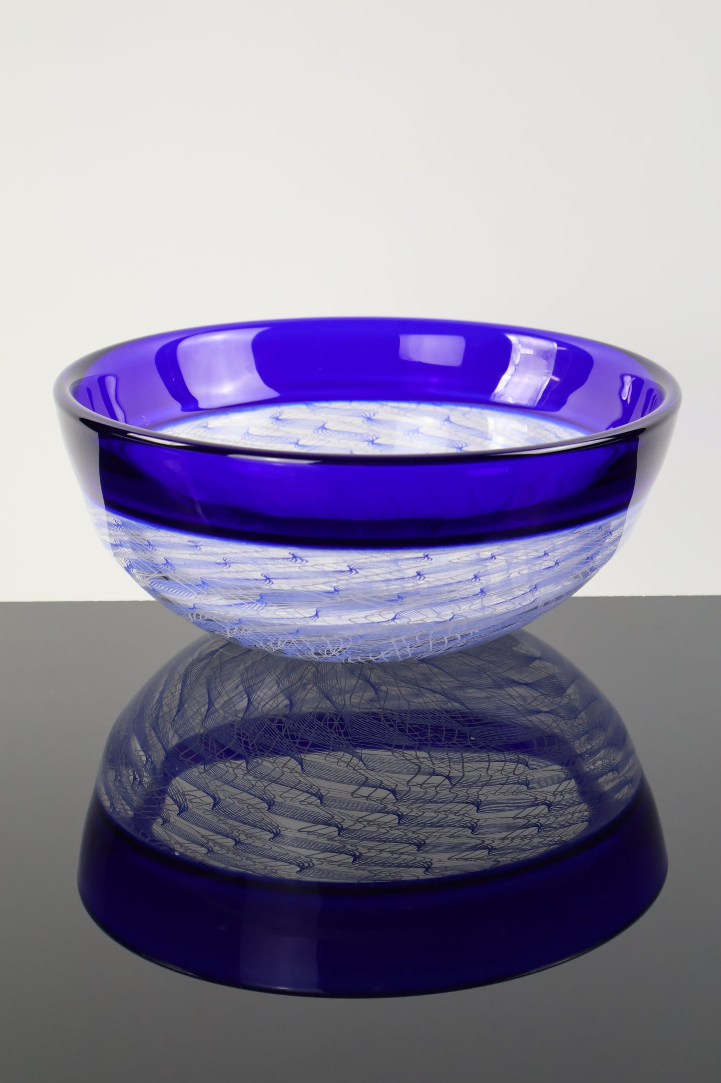 Handblown Blue and Balotini Cane Encalmo Piece