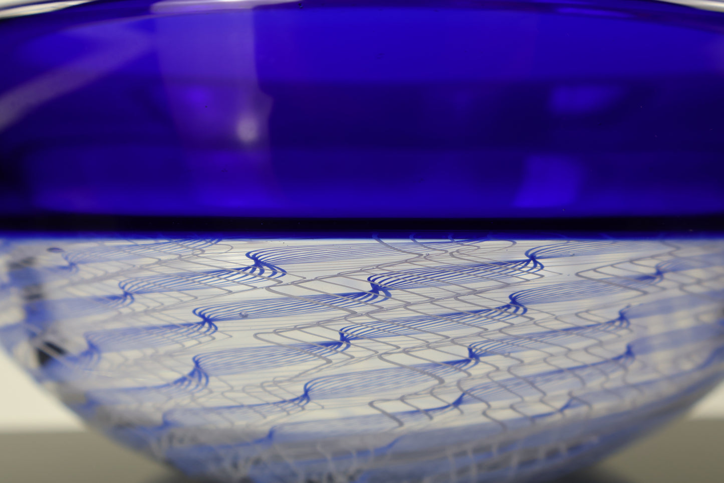 Handblown Blue and Balotini Cane Encalmo Piece