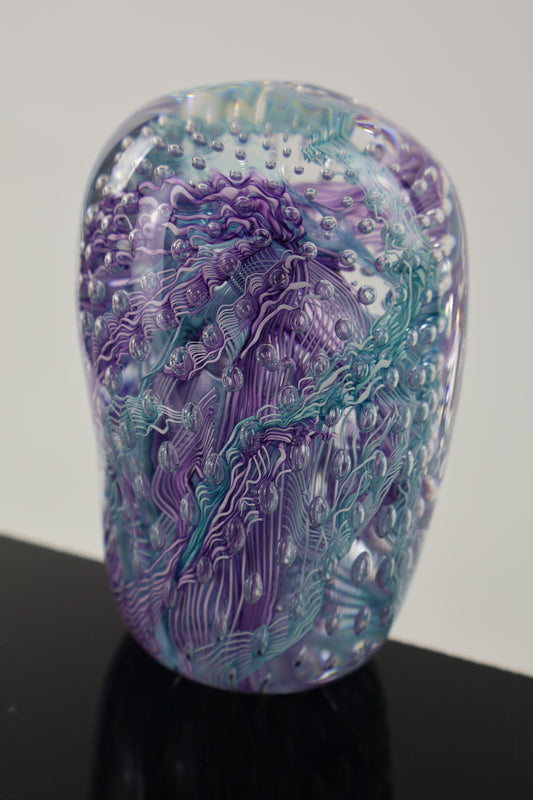 Handmade Glass Paperweight Geode Series 9