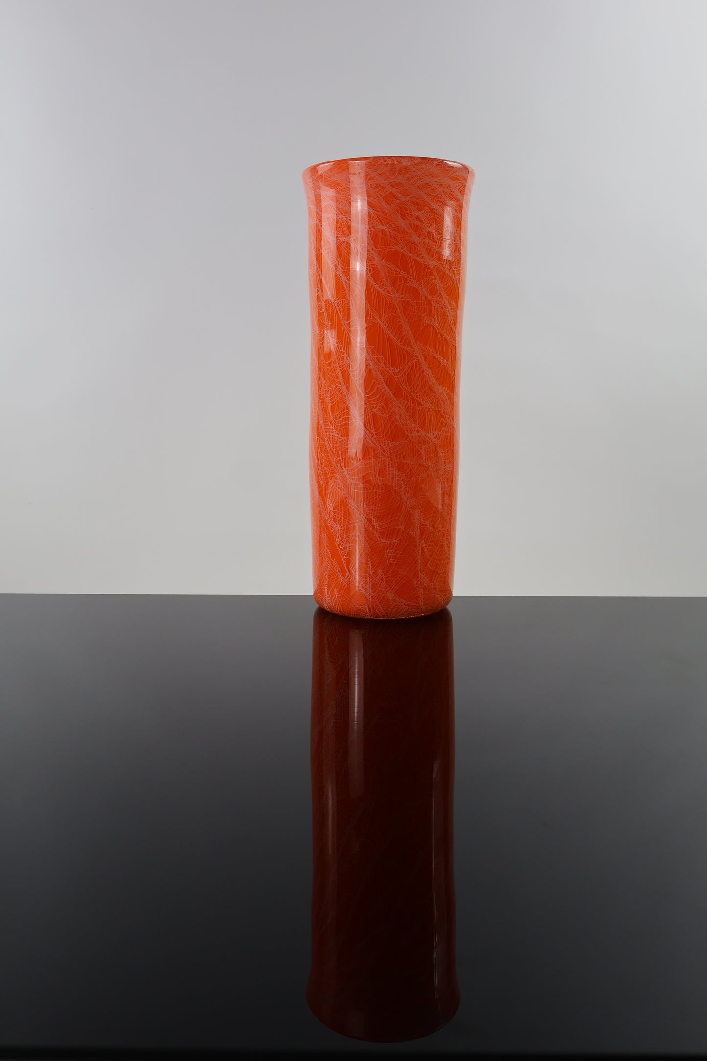 Bright Orange Lace Vase