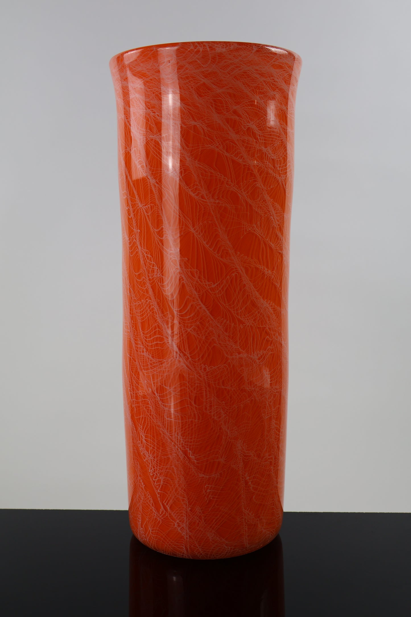Bright Orange Lace Vase