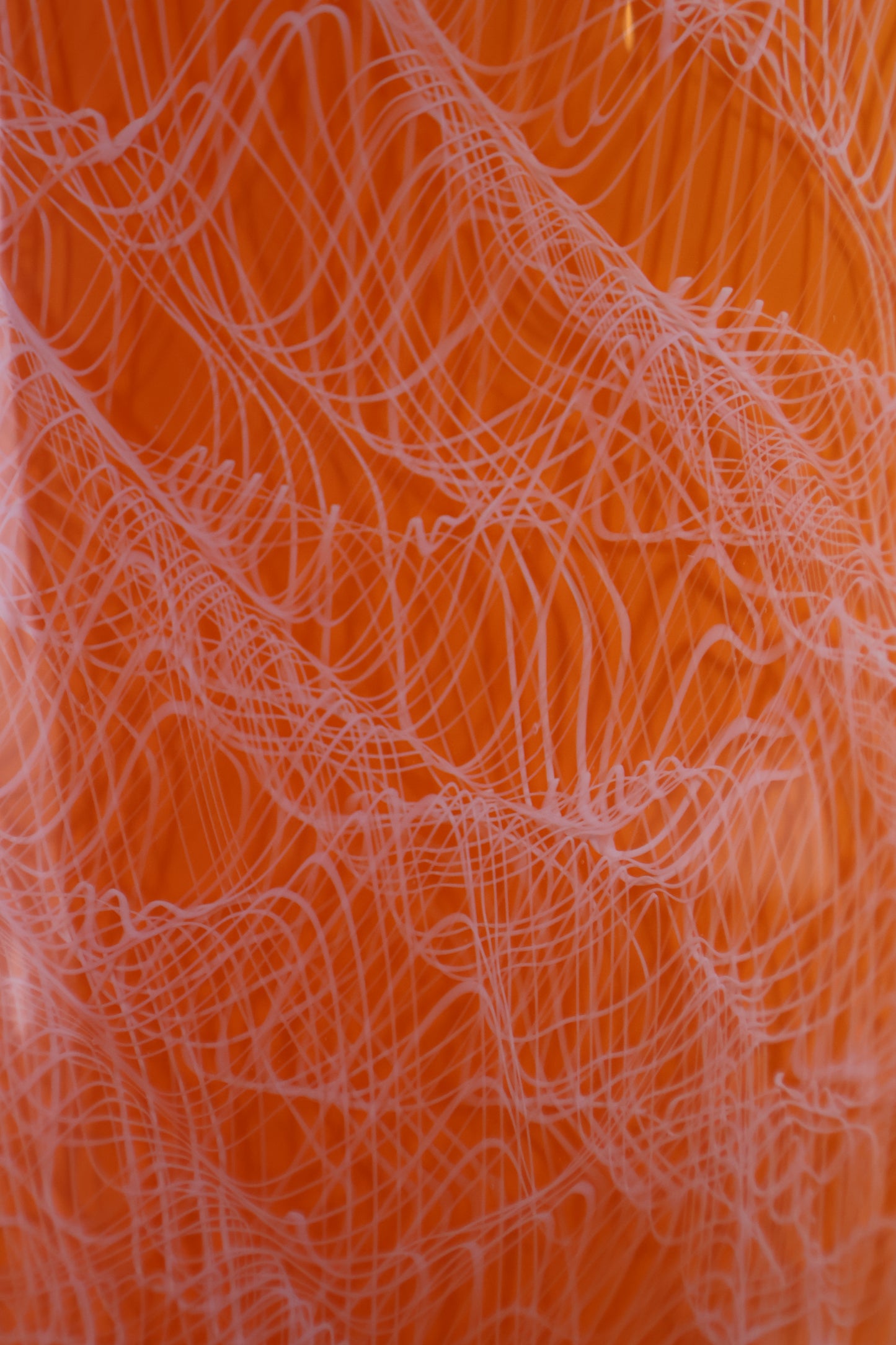 Bright Orange Lace Vase