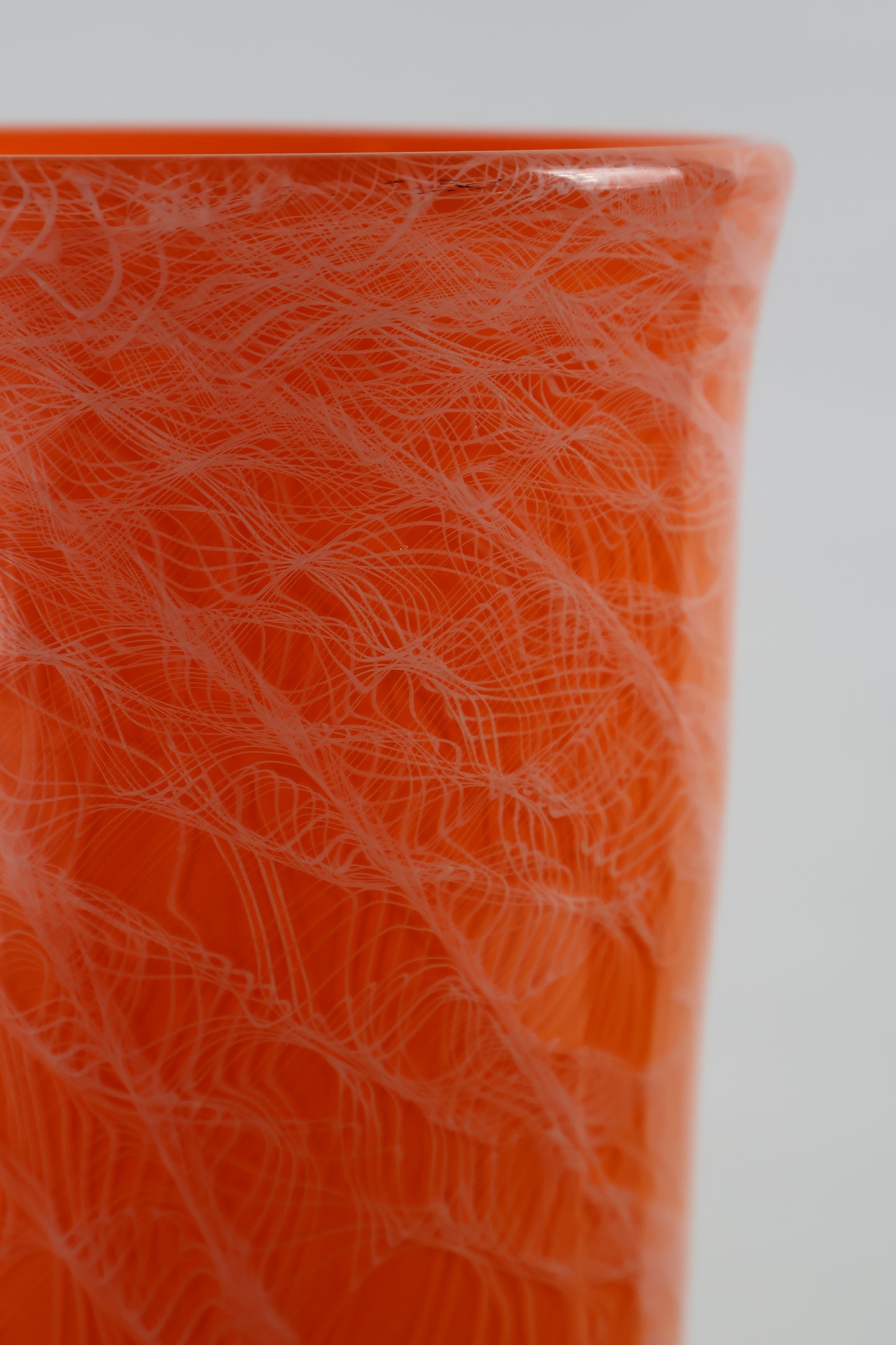 Bright Orange Lace Vase