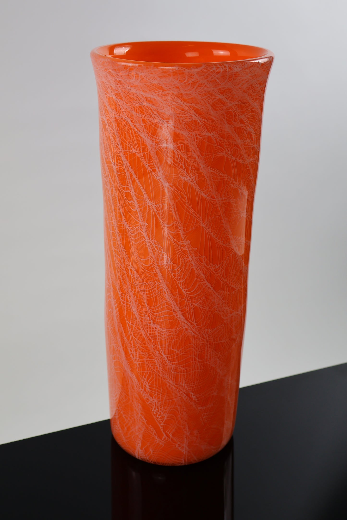 Bright Orange Lace Vase
