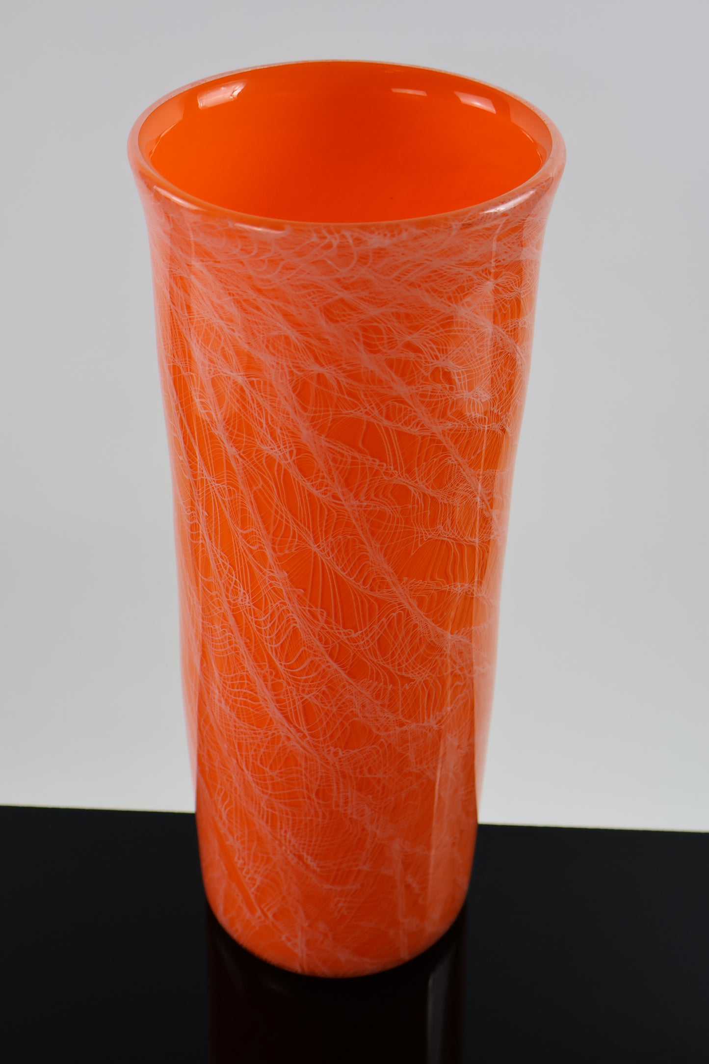 Bright Orange Lace Vase