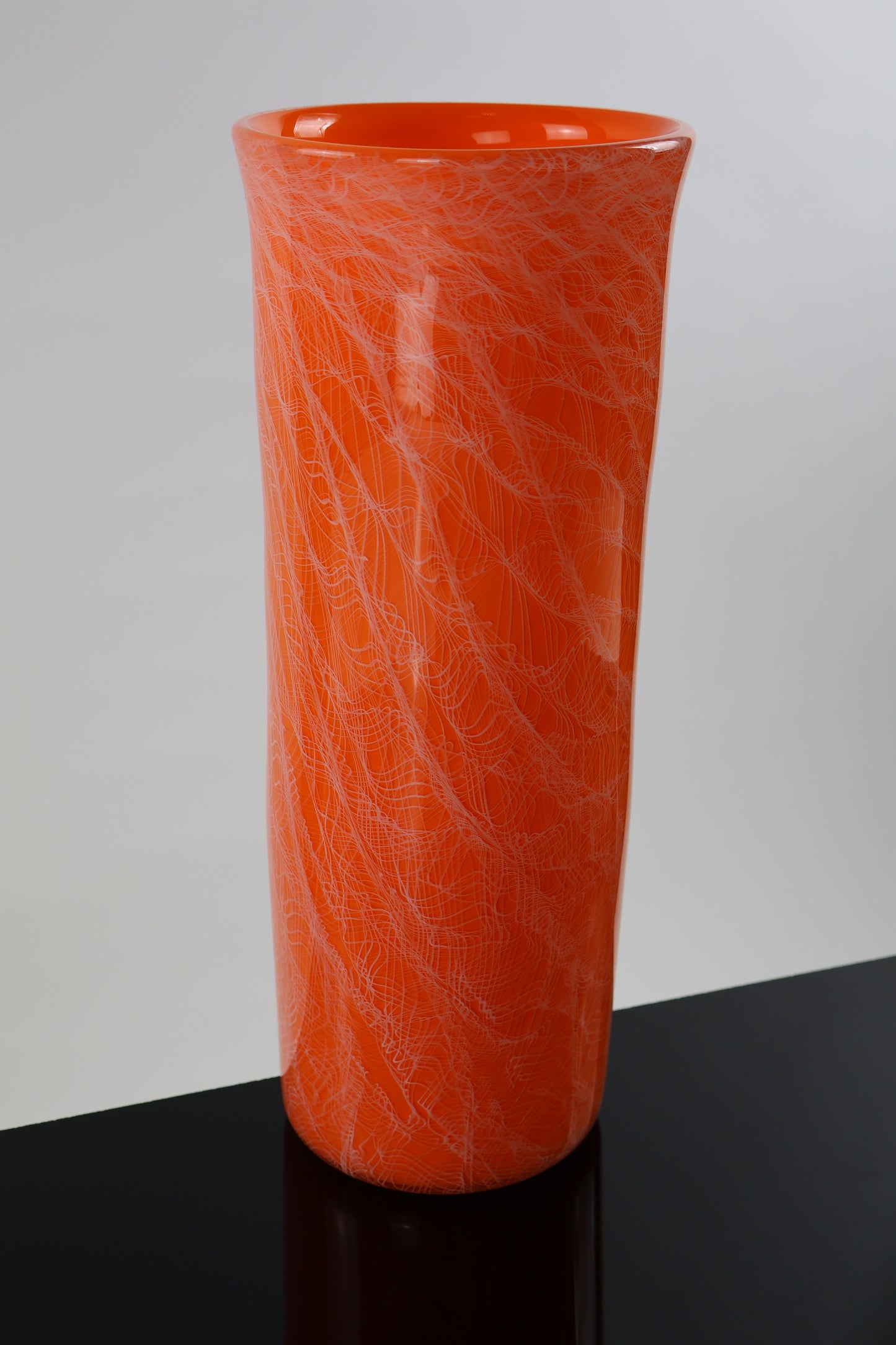 Bright Orange Lace Vase