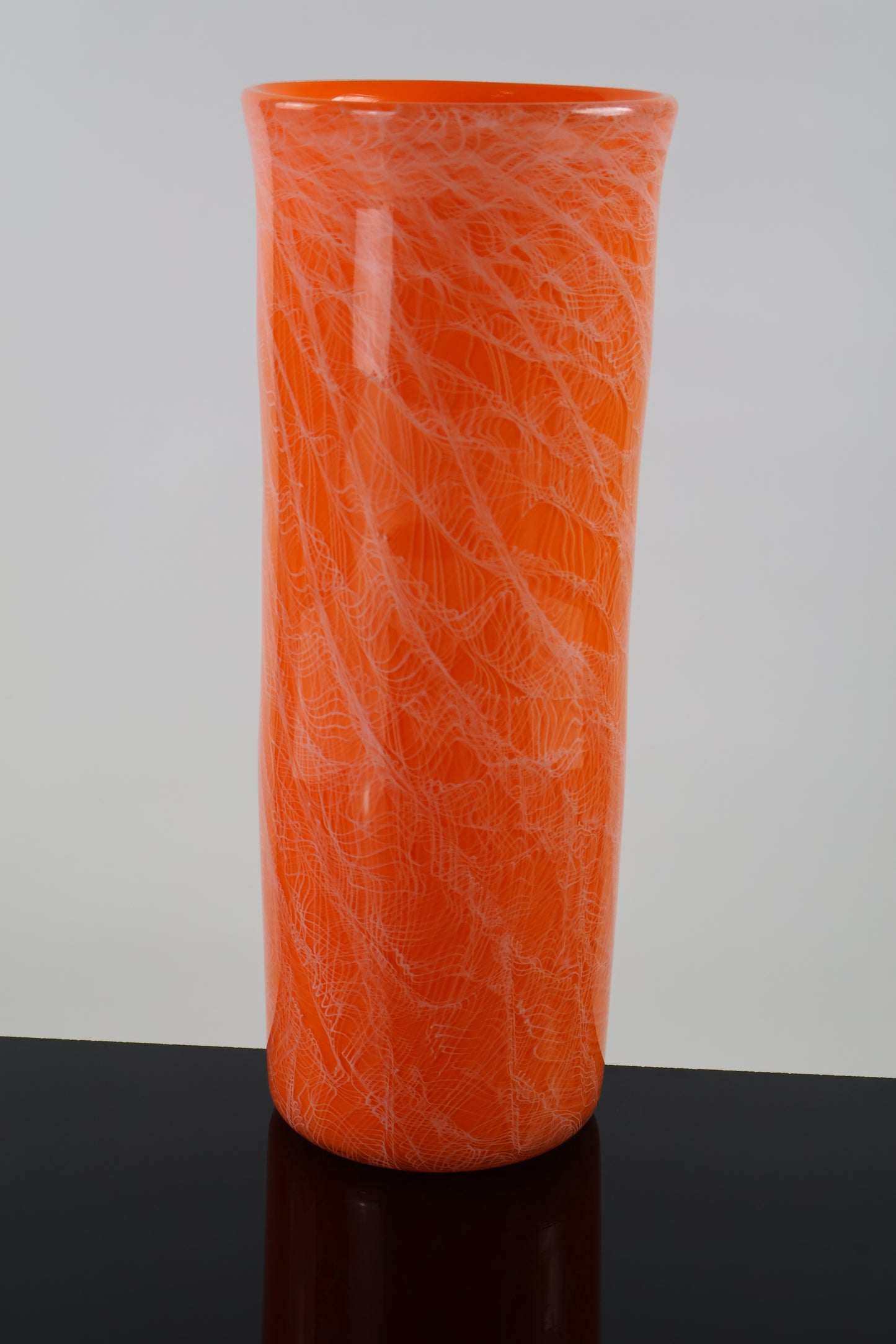Bright Orange Lace Vase