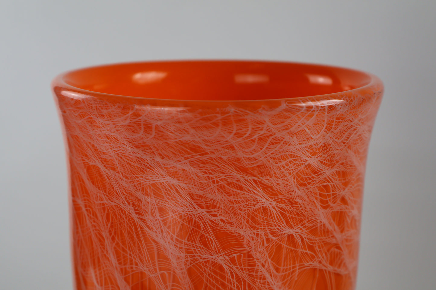 Bright Orange Lace Vase