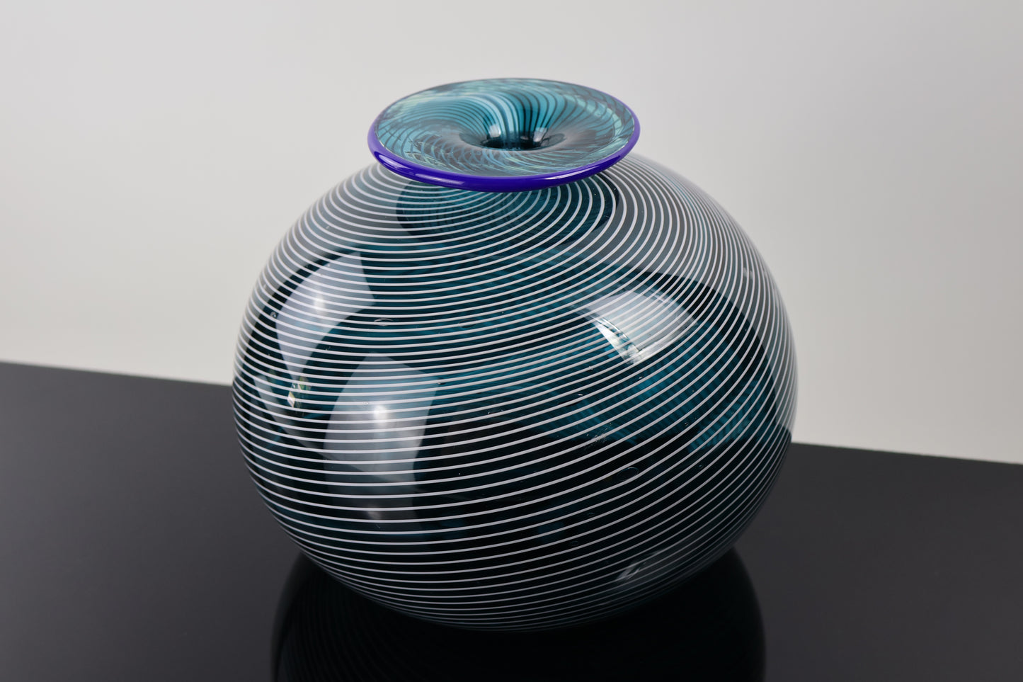 Large Handblown Aurora Spiral Bottle
