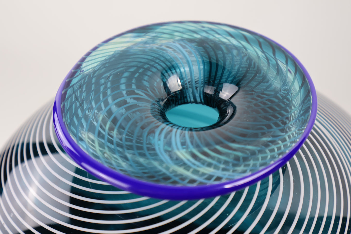 Large Handblown Aurora Spiral Bottle