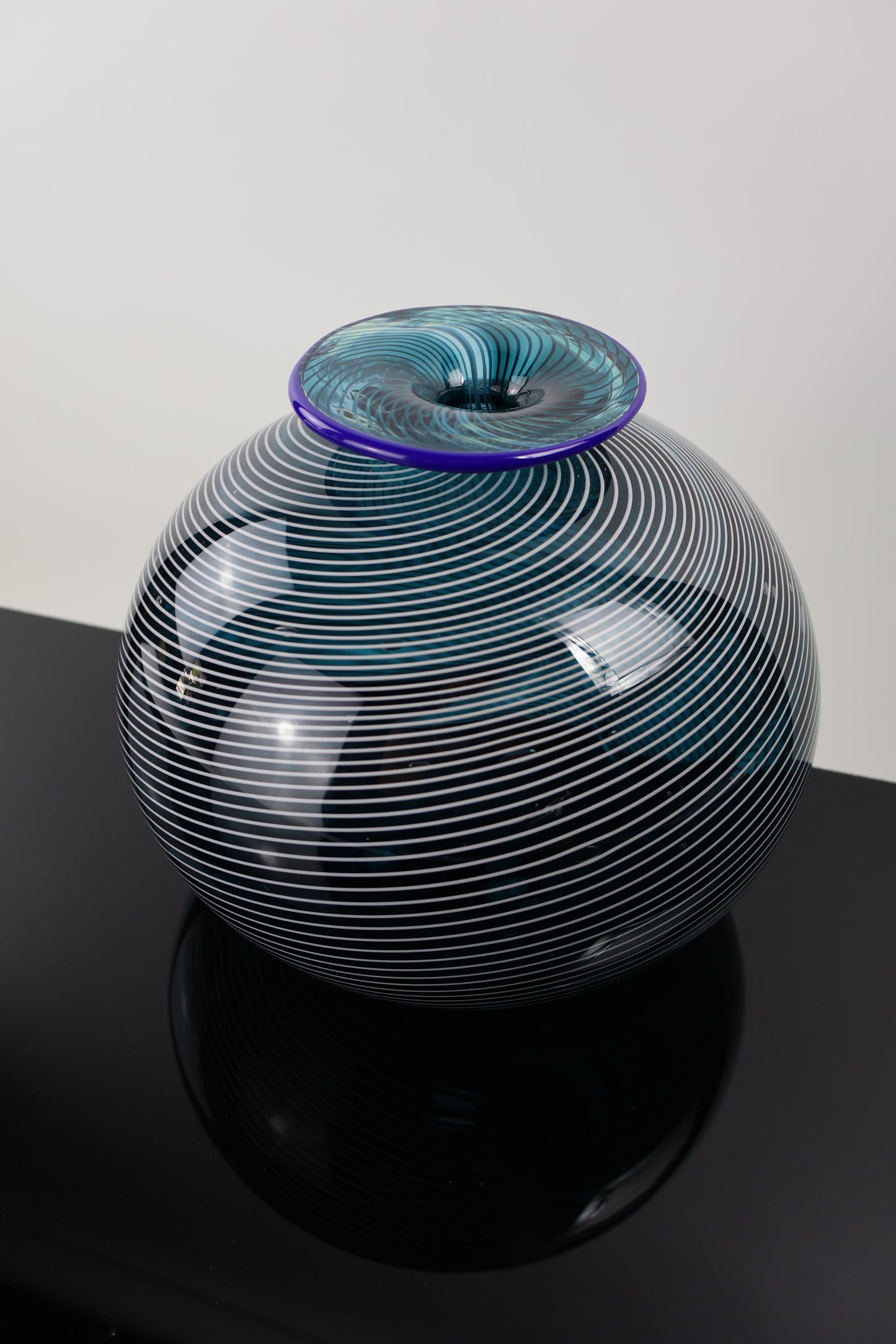 Large Handblown Aurora Spiral Bottle