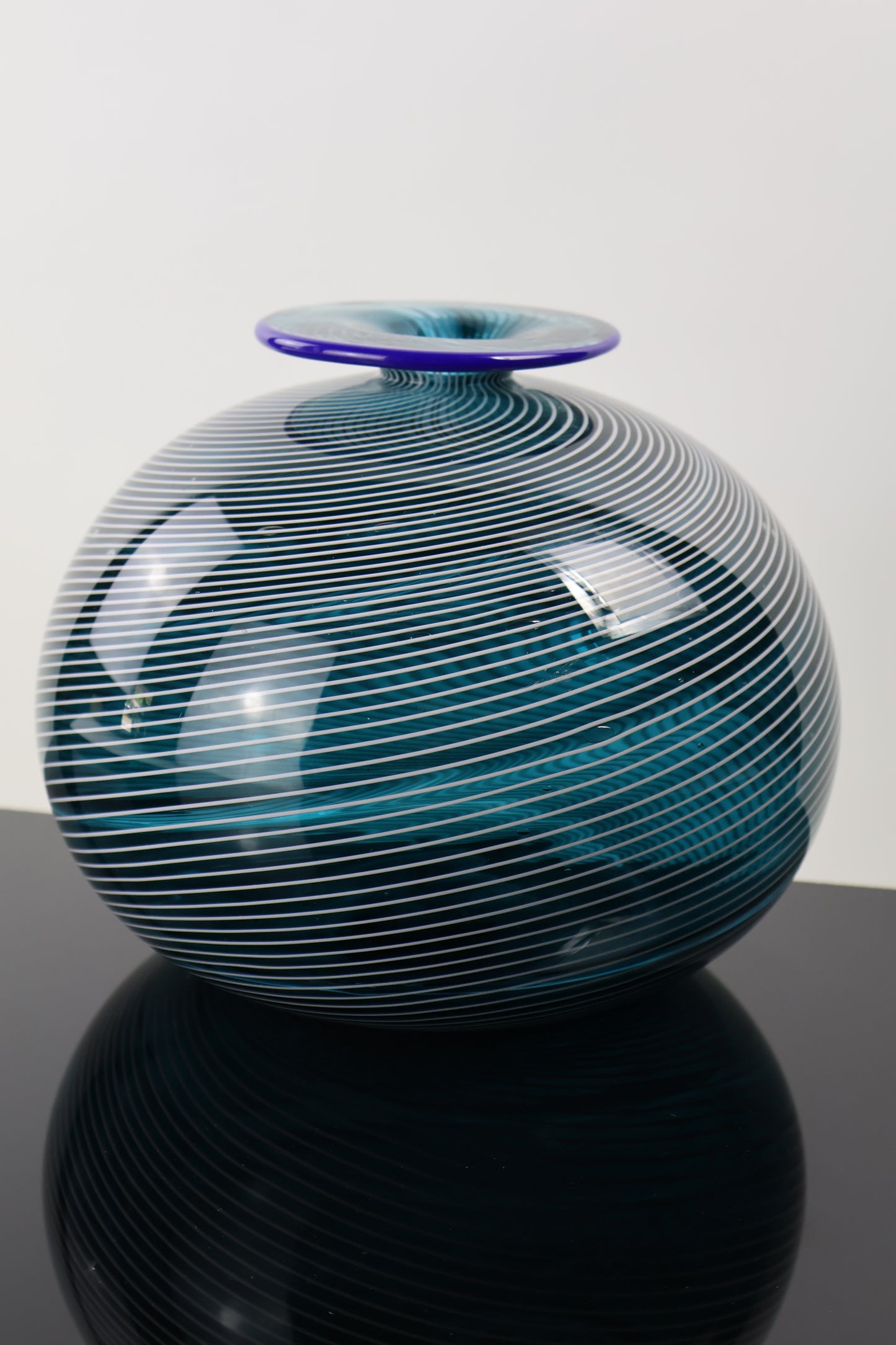 Large Handblown Aurora Spiral Bottle