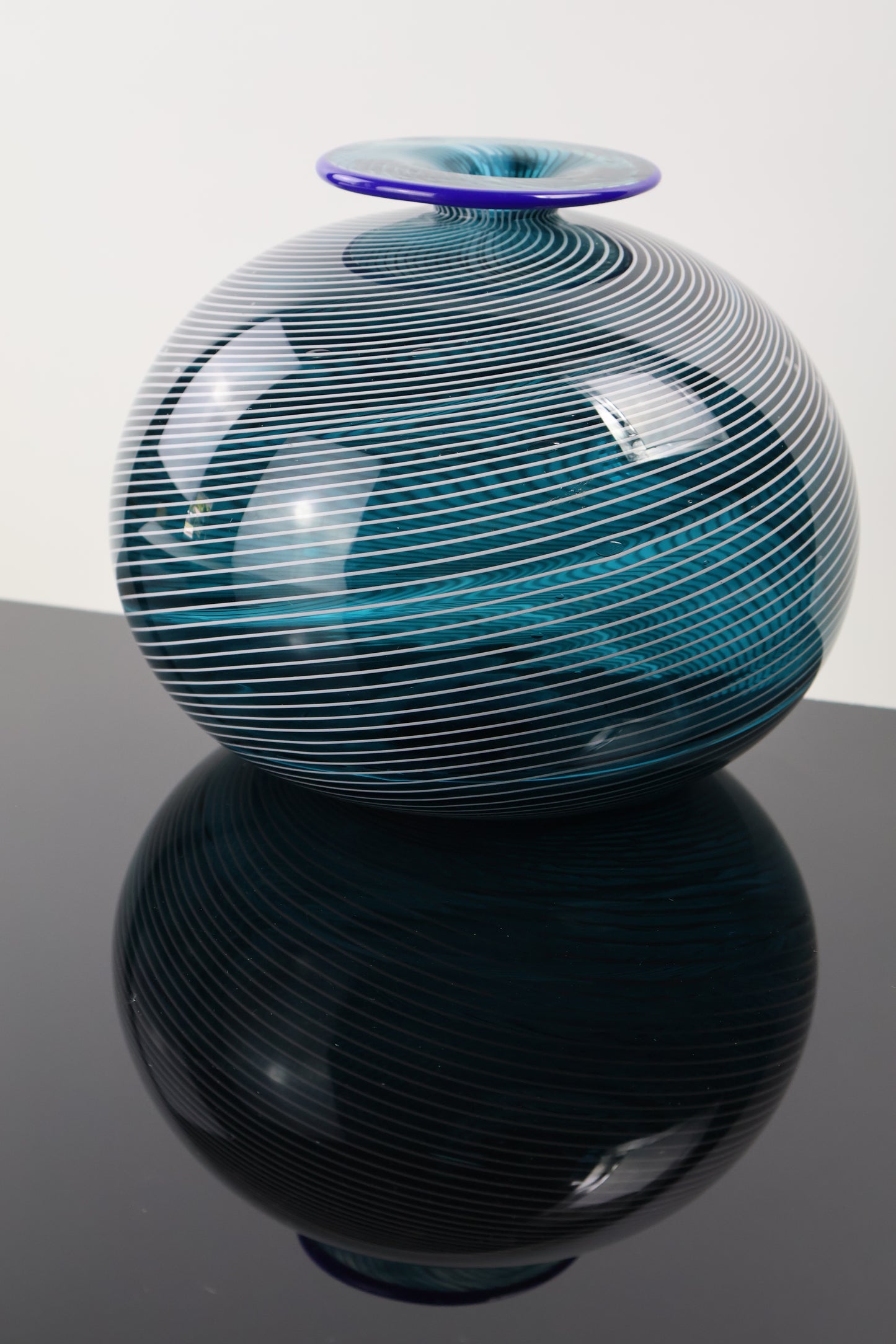 Large Handblown Aurora Spiral Bottle