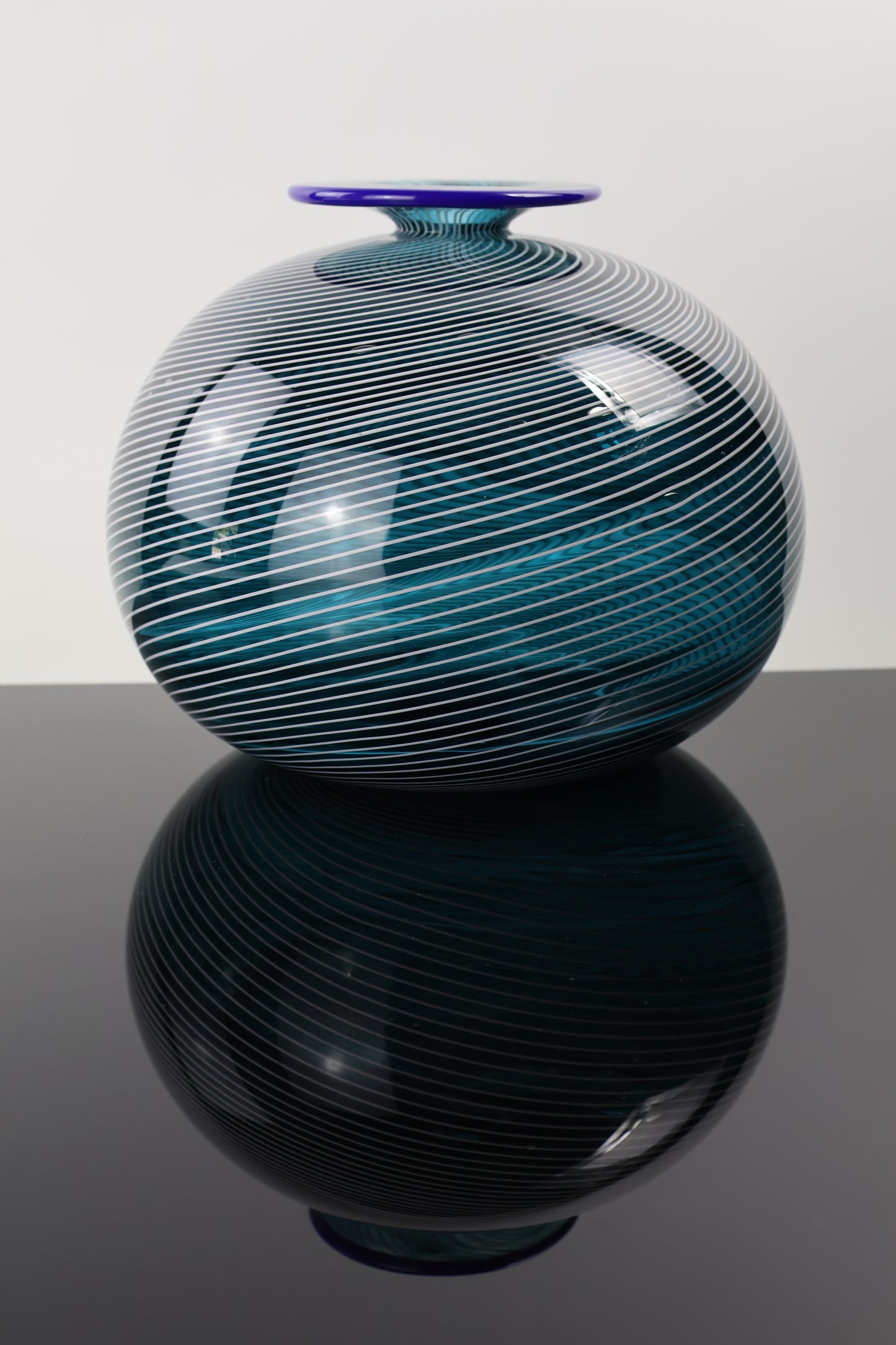 Large Handblown Aurora Spiral Bottle
