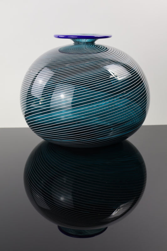 Large Handblown Aurora Spiral Bottle
