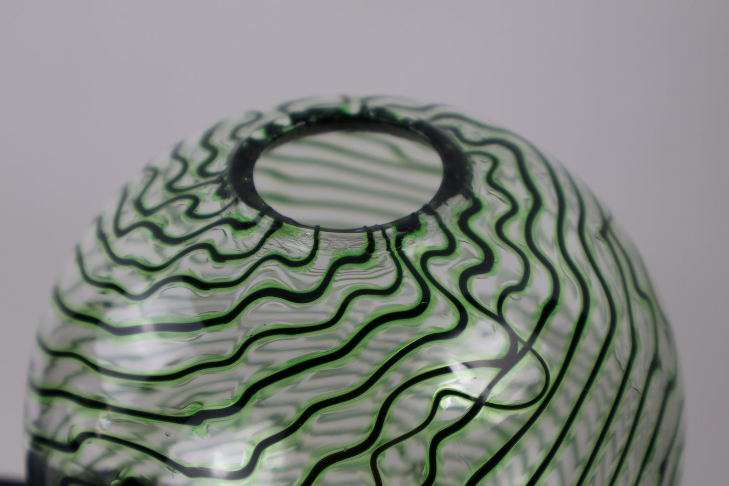 Handblown Green and Black Chaos Vase 1