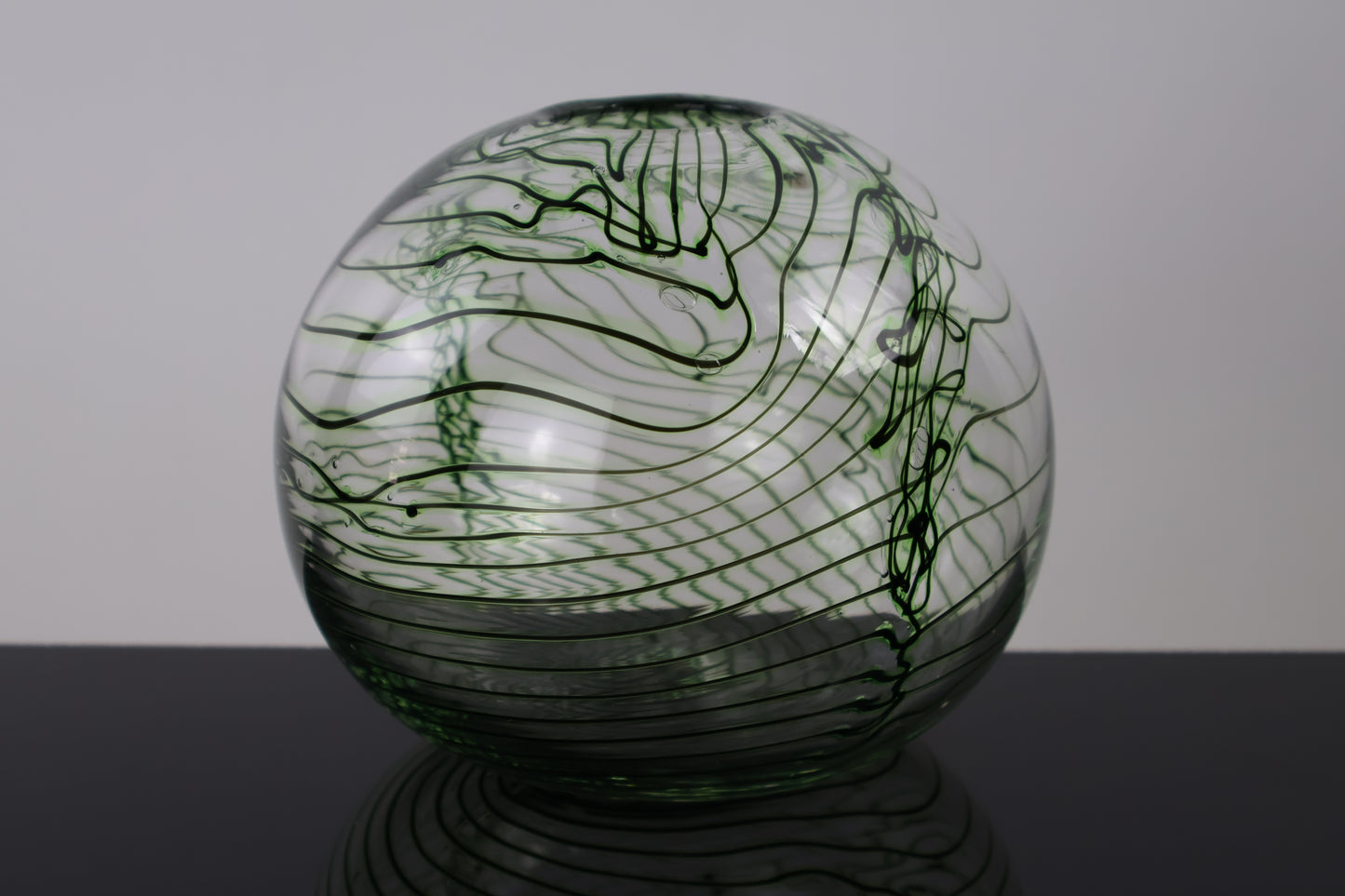 Handblown Green and Black Chaos Vase 2