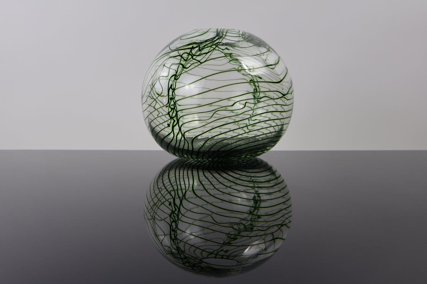 Handblown Green and Black Chaos Vase 2