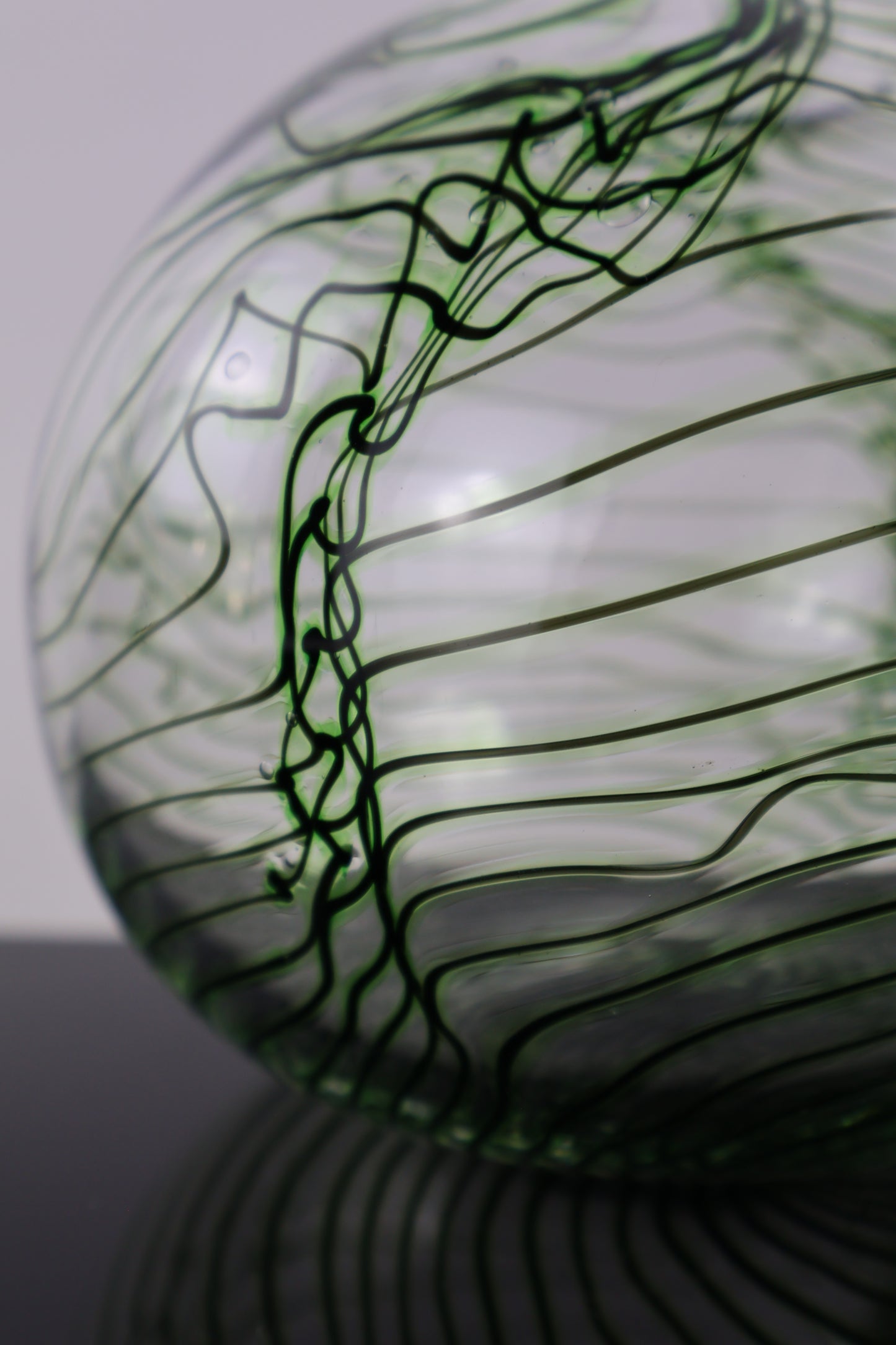 Handblown Green and Black Chaos Vase 2
