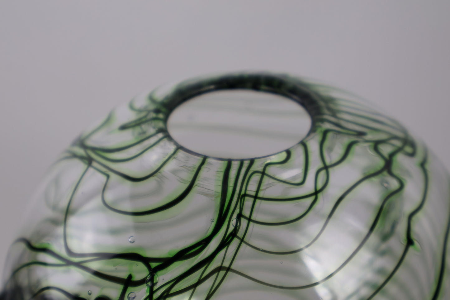 Handblown Green and Black Chaos Vase 2