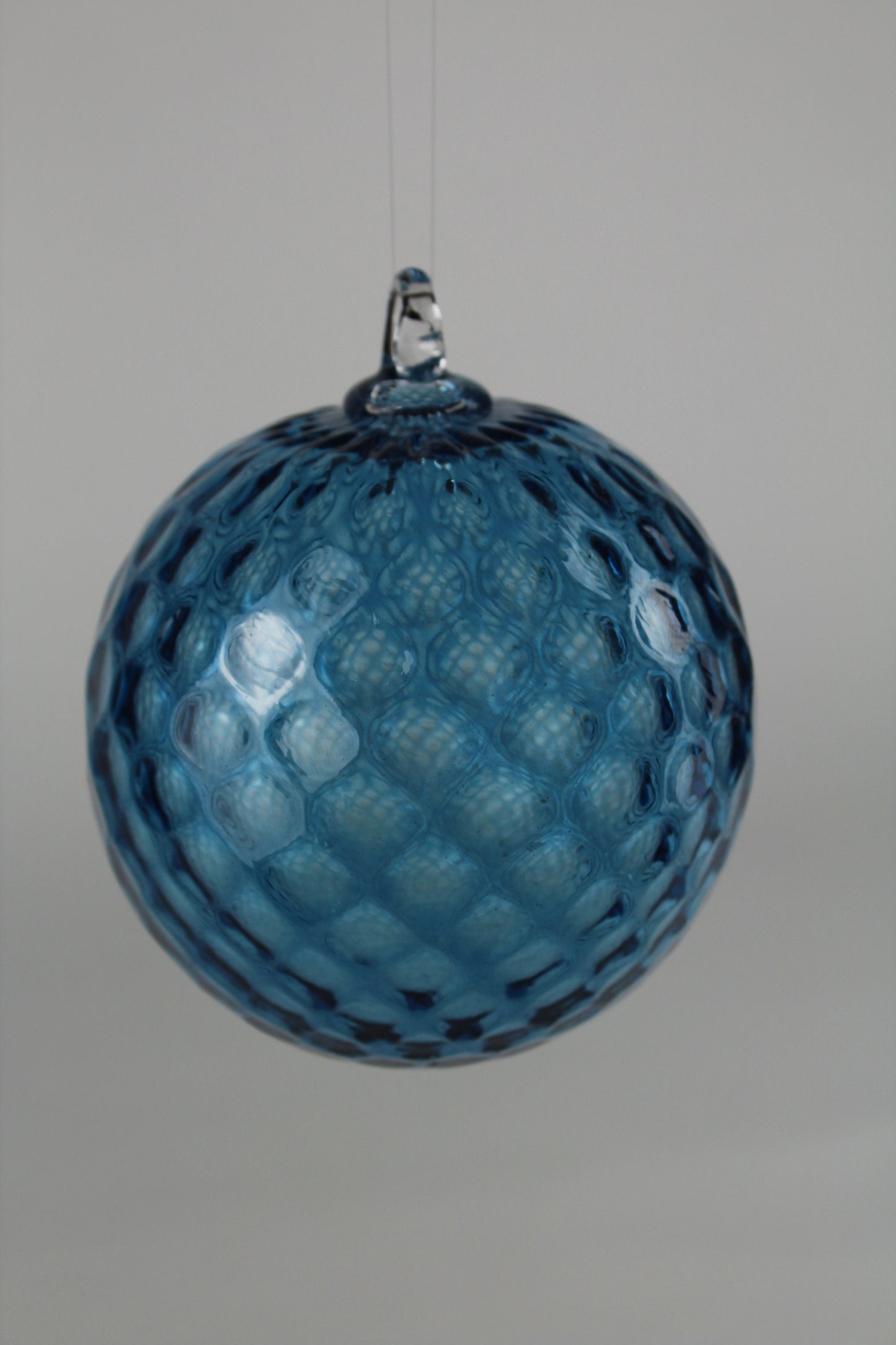 Turquoise Hand Blown Ornament