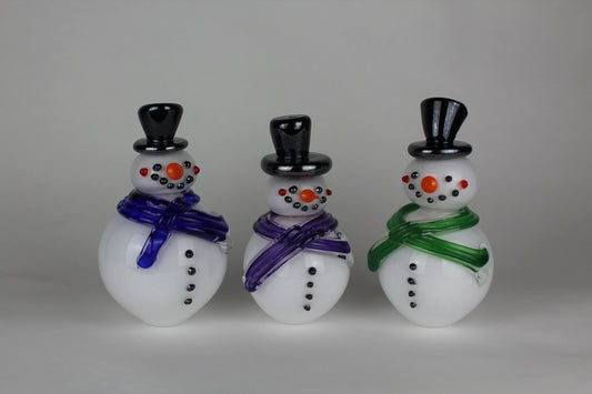 Handblown Glass Snowman