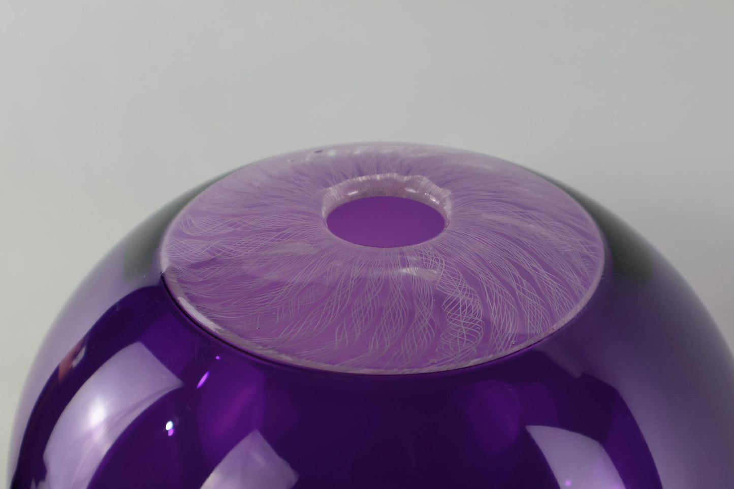 Handblown Eyeball Iris Purple and Pink Orb Vase