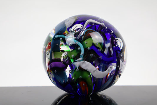 Handmade Glass "Confetti" Paperweight 01