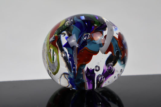 Handmade Glass "Confetti" Paperweight 03